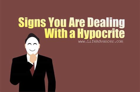 What are the signs of a hypocrite person?