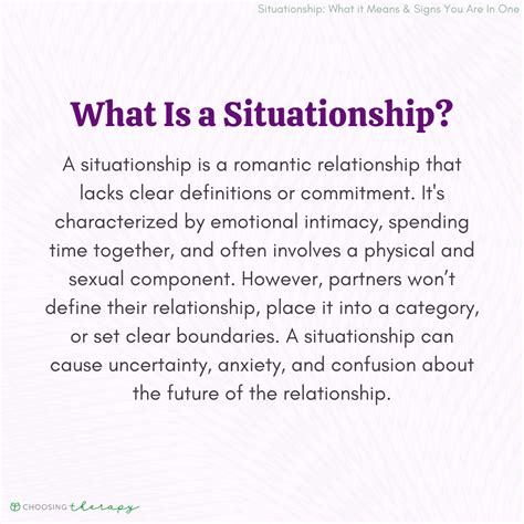 What are the signs of a situationship?