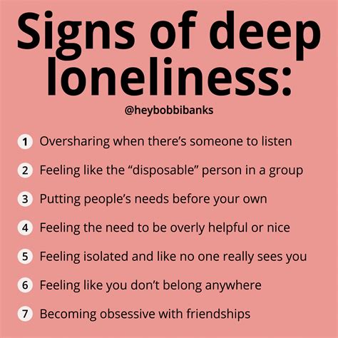 What are the signs of loneliness in a relationship?