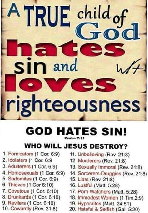 What are the sins God hates?