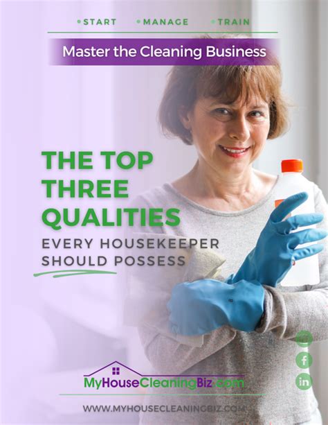 What are the three best qualities for a housekeeper to have?