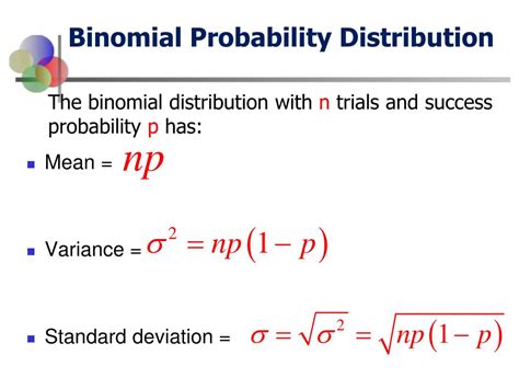 What are the three rules of binomial distribution?