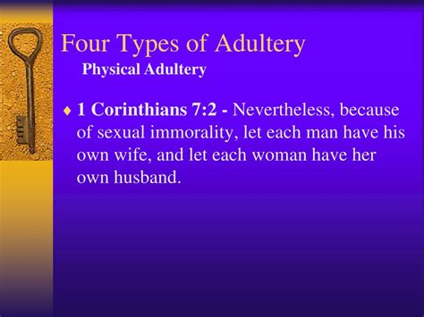 What are the three types of adultery?