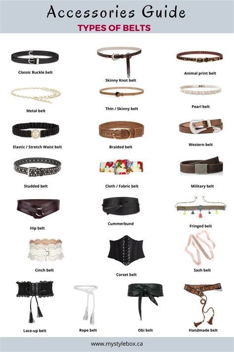 What are the three types of belts?
