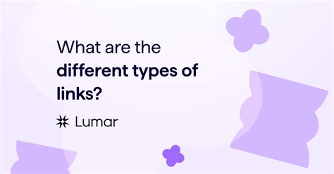 What are the three types of links?