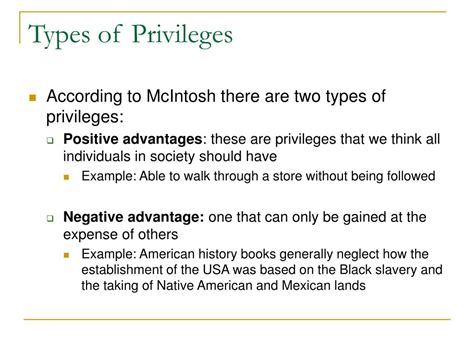 What are the three types of privilege?