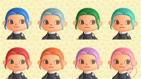 What are the top 8 stylish hair colors in Animal Crossing?