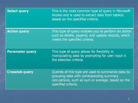 What are the types of prediction queries?