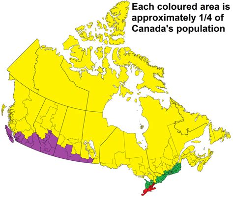 What are the unpopulated parts of Canada?