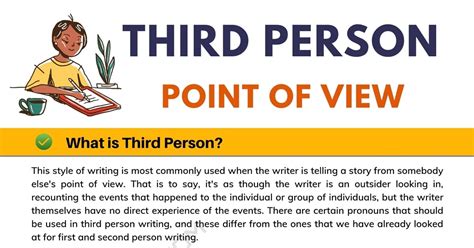 What are the words for third-person in a story?