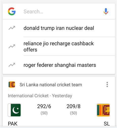 What are trending searches?