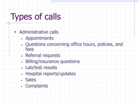 What are types of calling?