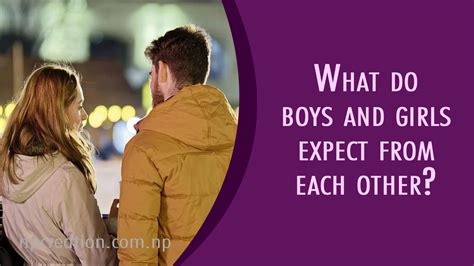 What boys expect from girls?