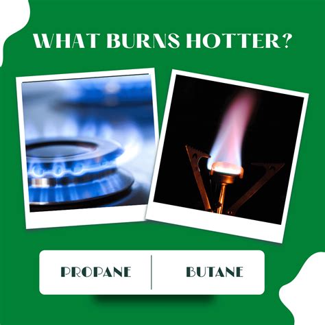 What burns hotter methane or propane?