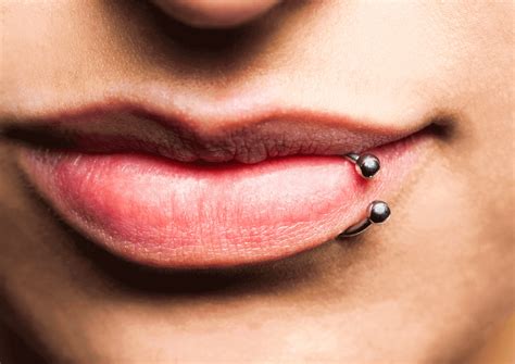 What can't you do with a lip piercing?