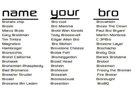 What can I call instead of bro?