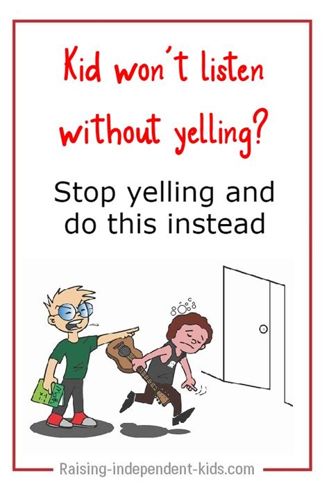 What can I do instead of yelling?
