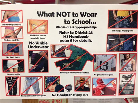 What can I not wear to school?