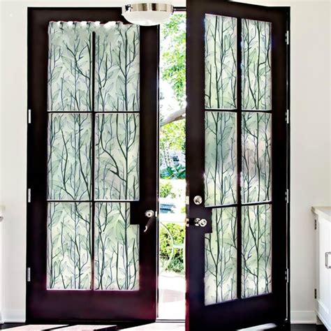 What can I put on my glass front door for privacy?