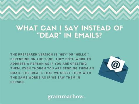What can I say instead of dear in an email?