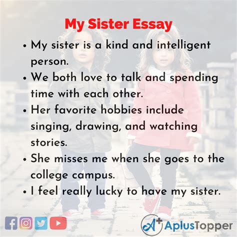 What can I write about my elder sister?