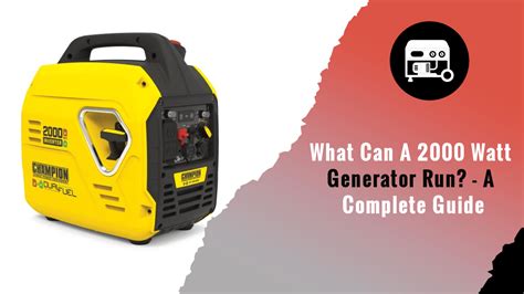 What can a 2000 watt generator run at once?