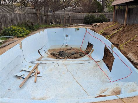 What can damage a fiberglass pool?