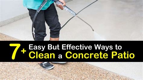 What can you do to clean concrete?