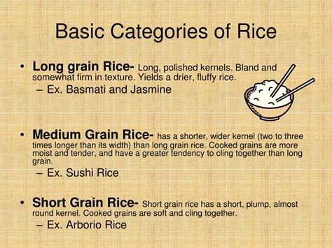 What category is rice?