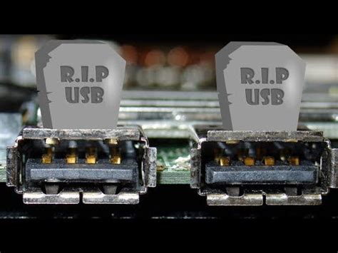 What causes USB port damage?