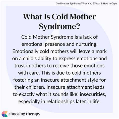 What causes cold mother syndrome?