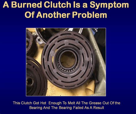 What causes the clutch to burn?