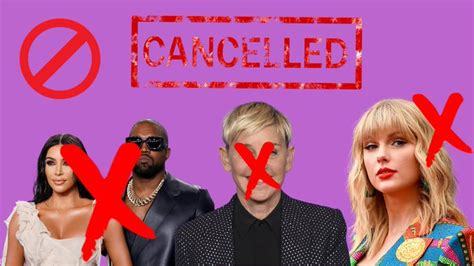 What celebrities have been cancelled?