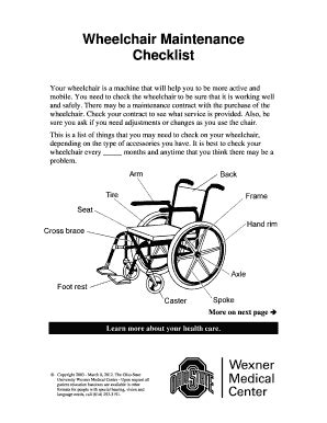 What checks should you do on a wheelchair before use?