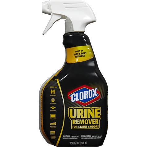 What chemical removes urine stains?