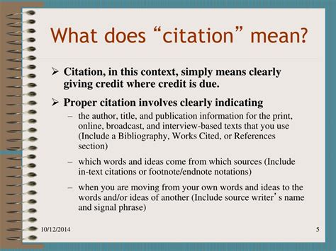 What citation means?