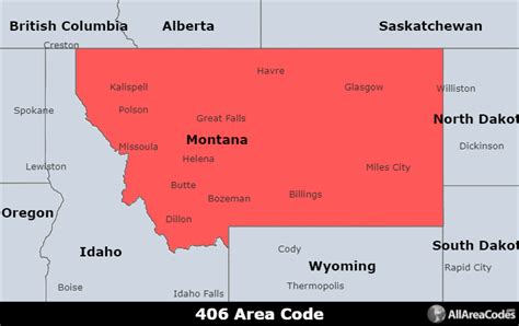 What city is 406 area code?