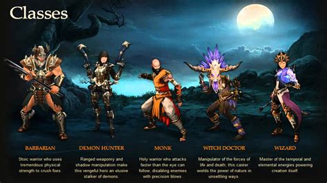 What classes are in Diablo 3?