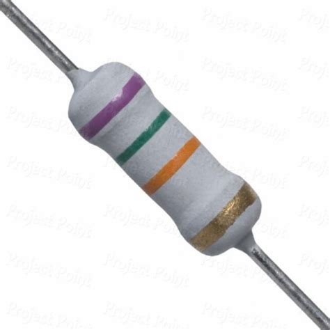 What color is a 75K ohm resistor?