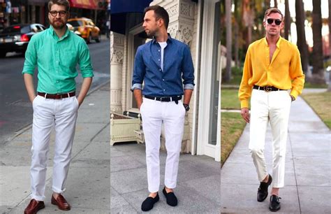 What color pants go with white shirt?