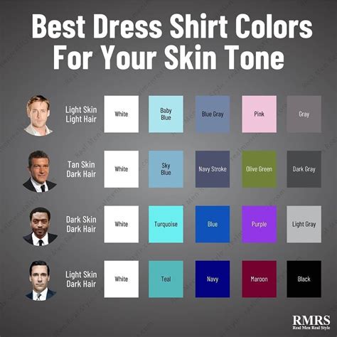 What color shirt for dark skin men?
