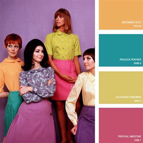 What colors were popular in 60s fashion?