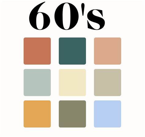 What colors were popular in the 1960s?