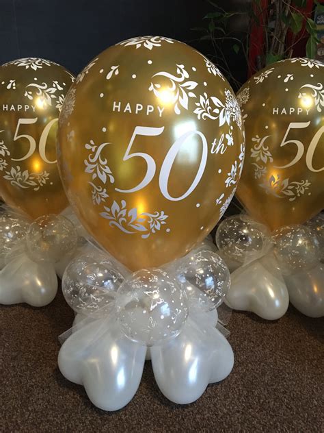 What colour balloons for 50th wedding anniversary?