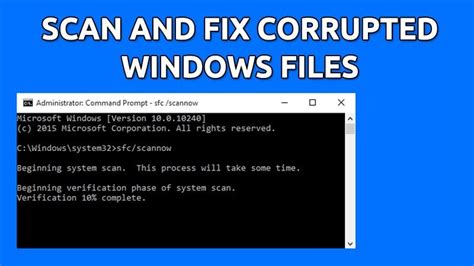 What commands check for corrupted files?