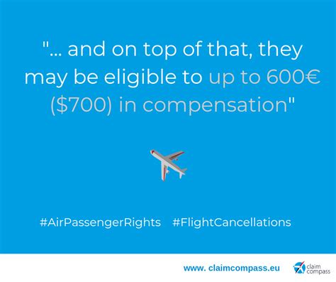 What compensation am I entitled to for a cancelled flight?