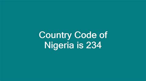 What country is 234?