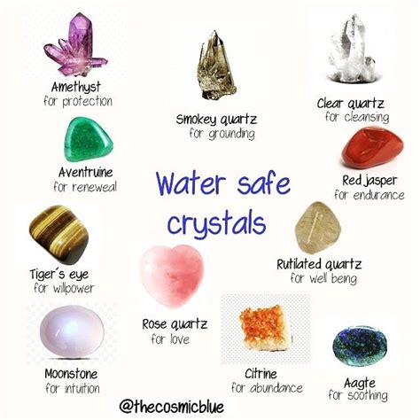 What crystals are not heat safe?