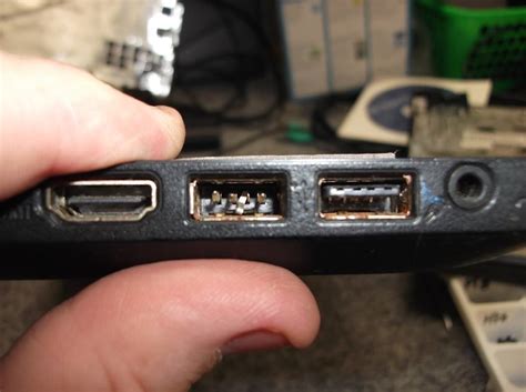 What damages USB ports?