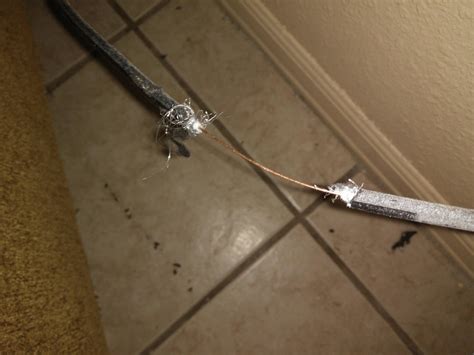 What damages coaxial cable?